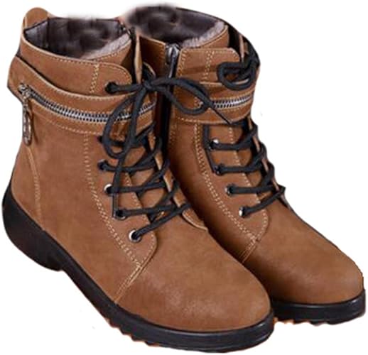 Amazon Piite レディース ムートンブーティ 冬靴 ファスナー ショートブーツ シューズ 裏ボアカジュアル 太ヒール 学生 シューズ 防寒 雪靴 ブーツ おしゃれ イングランド風 通勤通学 ブーツ ブーティ
