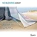 Sunlit Silky Soft Sandfree Beach Blanket Sand Proof Mat with Corner Pockets and Mesh Bag 6′ x 7′ for Beach Party, Travel, Camping and Outdoor Music Festival, Watercolor Painting, Macaron Bluethumb 3