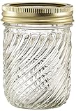 Glass Jelly Jars with Lids and Bands, Set of 12 (8 Oz) (Other Sizes and Designs Available)