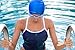 Olympian Swim Caps for Women with Long Hair, One Size Fits All, Soft Silicone, (Blue)