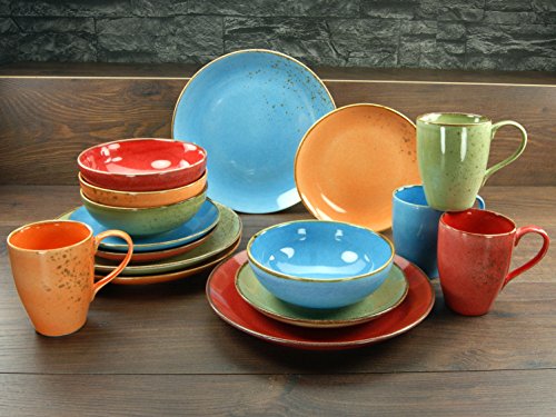 CreaTable, 19989, Serie Nature Collection, 16-teiliges Geschirrset, Kombiservice aus Steinzeug, spülmaschinen- und mikrowellengeeignet, Qualitätsproduktion – Bild 3