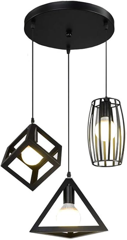 Kronleuchter Lampe, Schmiedeeisen Geometrische Kronleuchter