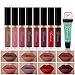 NICEFACE Matte Nude Lipstick Set, 8 Colors Waterproof Long Lasting Lip Gloss Non-Stick Cup Liquid Lipstick Set With Makeup Remover Gel (Kit 2)