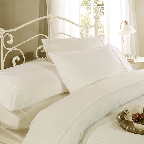 Emma Barclay Ritz 300 Thread Count Satin Stripe Duvet Set in Cream - Double Bed — image 1