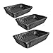 Colorbasket Rectangular Thick Trim Storage Basket, (Deep Black)