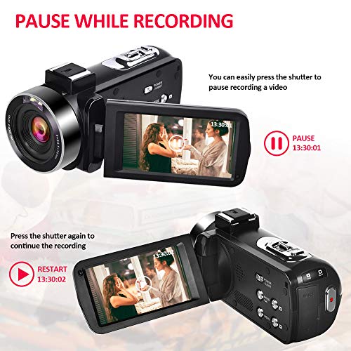 Videocmara-HD-1080P-25FPS-Vlogging-Digital-240MP-Videocmara-automtica-con-micrfono-de-Control-Remoto-y-funcin-de-cmara-Web