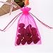 SumDirect Hot Pink Sheer Organza Bags - 100Pcs 5x7 inches Organza Gift Bags with Drawstring, Organza Jewelry Pouches for Wedding Party Christmas Favor