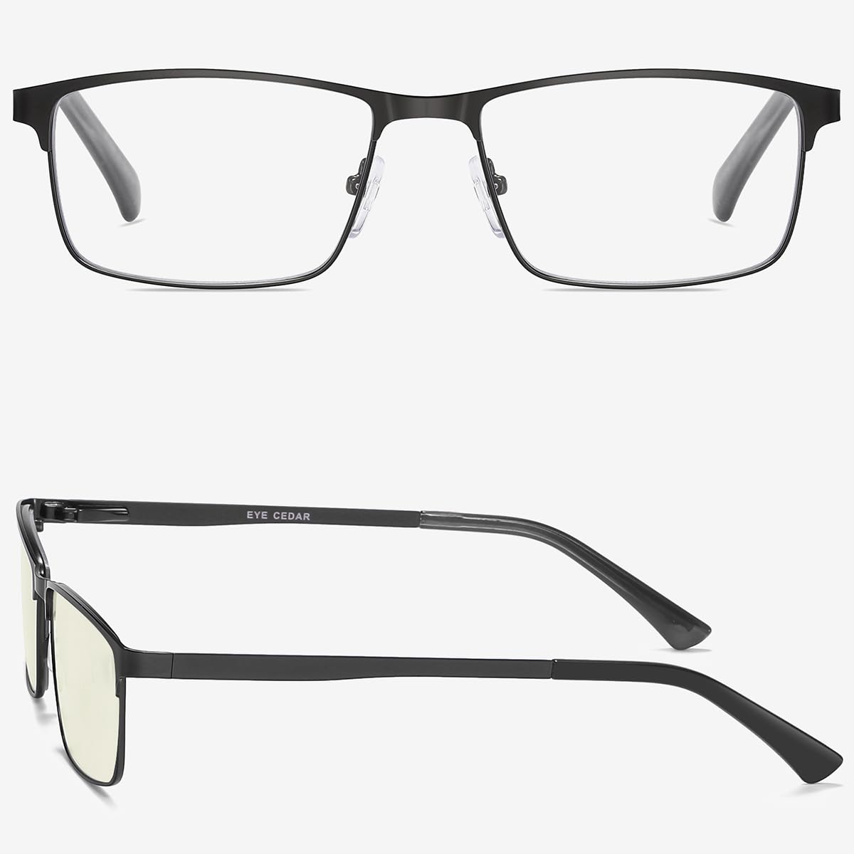 EYECEDAR 5-Pack Reading Glasses for Men Metal Frame Spring Hinges with Computer Readers 1.00