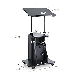 Tangkula Mobile Laptop Podium, Height Adjustable