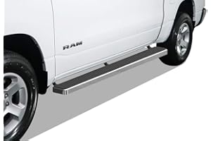 APS (304 Stainless Steel Polished Silver 6 inches Running Boards Nerf Bars Steps Compatible with Ram 1500 2019-2024 Crew Cab (Will Not Fit 2018 Previous Generation Build in 19-24)
