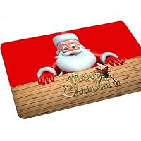 Academyus Christmas Style Santa Claus Non-Slip Doormat Kitchen Bathroom Carpet 40 x 60cm (4#)