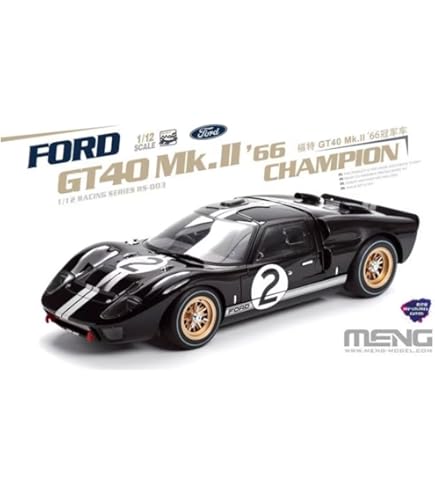 Amazon.com: MENG 1/12 Scale GT40 Mk.II 66, Racing Series - Plastic