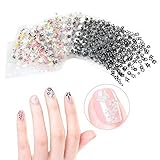 Tinksky 50 Sheets 3D Design Self-adhesive Tip Nail Art Stickers Decals(Random Color Pattern)