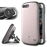 iPhone 7 Plus Case and Car Holder, iFace [Duo Series] 2in1 Rugged Protective Hard Case with Magnetic Air Vent Car Mount Kickstand For Apple iPhone 7 Plus (2016) - Rose Gold