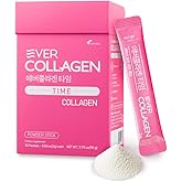 EVER COLLAGEN TIME NEWTREE Low Molecular Multi Marine Collagen Peptides Protein Powder Stick for Skin Hair Nail Health & Beauty Type I III Collagen Supplement for Women Men, 30 Packets (Apple Flavor)
