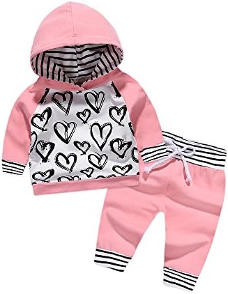 Newborn Baby Girl Clothes Toddler Long Sleeve Hoddies Tops Cute Pullover Sweatshirt Pants Babie Outfit Sets