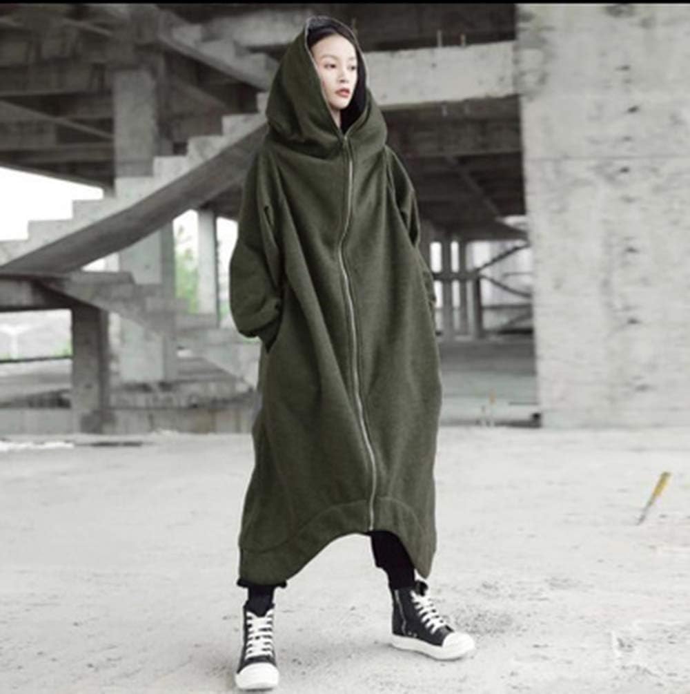 hoodie and long coat