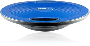 SportPlus Balance Board mit seitlichen Griffen, Therapiekreisel für Physiotherapie, Durchmesser 40cm, rutschsichere Unter- un