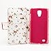 IZENGATE Samsung Galaxy S4 Active I9295 Elegant Floral Skin Premium PU Leather Wallet Flip Case Cover Folio Stand (Deep Rose Pink)