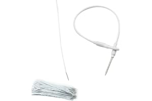 AOEEKI 100 pcs Security Tags Lanyard Wire Loop for Security Tag, Mini Tag EAS Loss Prevention Antishoplifting Systems Length 6.7” Anti-Theft Rope White