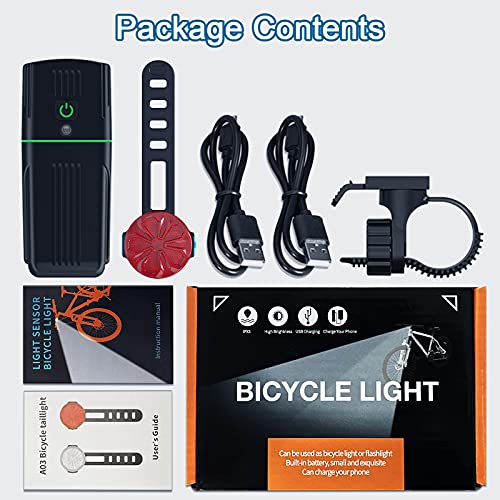 Bike Lights Set USB Rechargeable,cshare 1200 Lumen Super Bright Dual LED Bike Headlight with Taillight, 20 Light Modes,Waterproof Bicycle Lights Front and Back for Men Women Kids Road Mountain Cycling