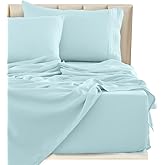 LUX Décor Twin XL Sheet Set – 4 Piece Ultra-Soft Microfiber Bed Sheets with Flat Sheet, 16 Inches Deep Pocket Fitted Sheet & Pillowcases, Cooling & Breathable Hotel Luxury, Oeko-TEX – Blue
