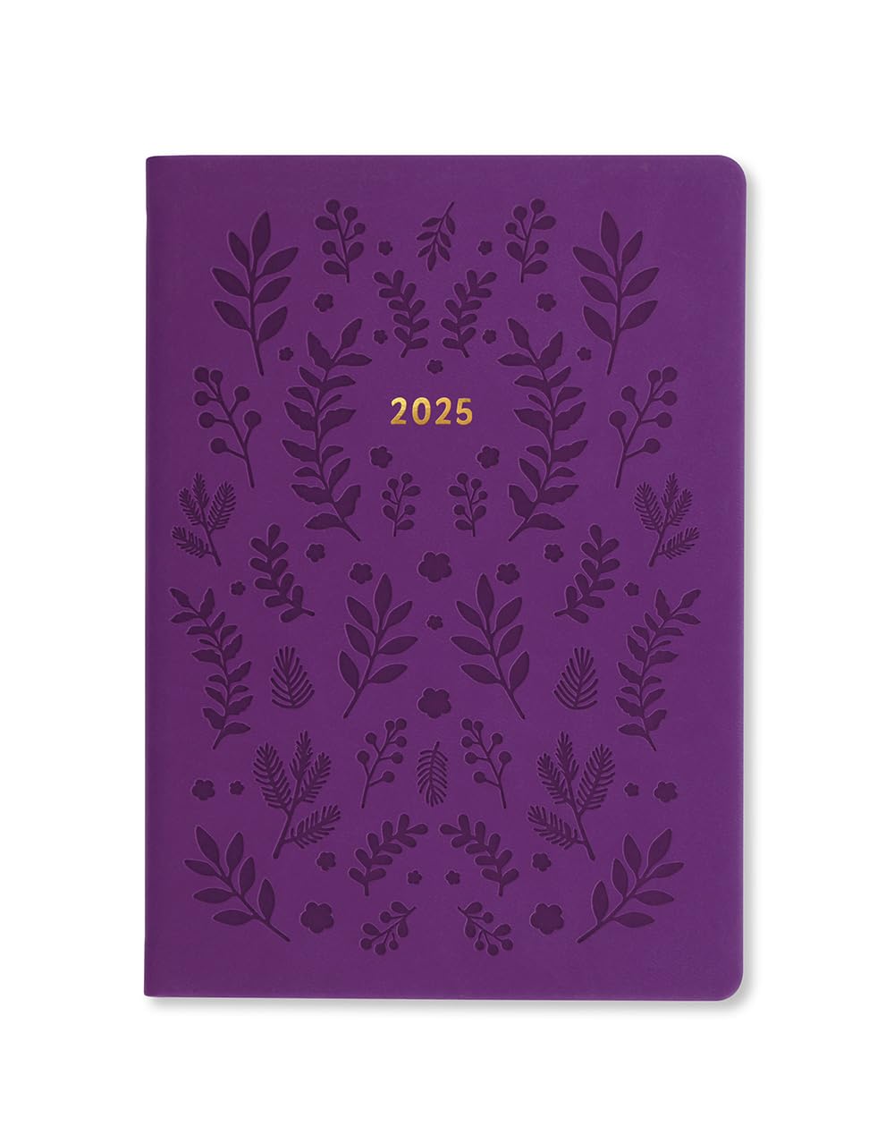 Letts of London Woodland A5 week to view 2025 diary - purple