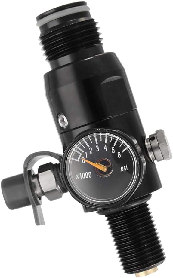 Musk 5/8"18UNF Thread Air Tank Regulator Valve HPA Paintball W/Gauge