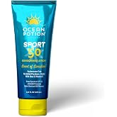 Ocean Potion Sport SPF 50 Sunscreen Lotion, Broad Spectrum UVA/UVB Protection with Aloe &amp; Vitamin E, Water-Resistant Non-Greasy Body Sunscreen, Travel Size, 6.8 oz