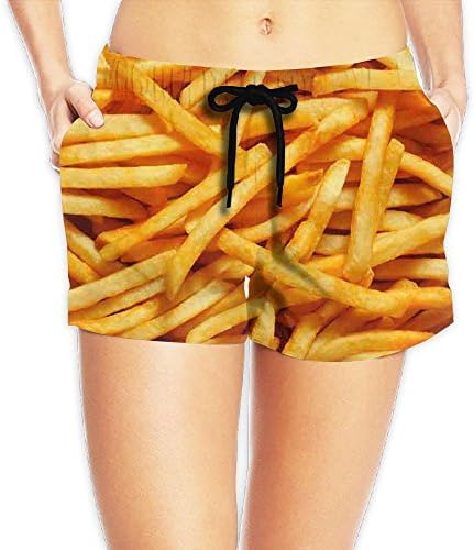 Won5y French Fries Women's Ultra Quick Dry Summer Casual Beach Shorts Surfing Shorts Swim Trunks