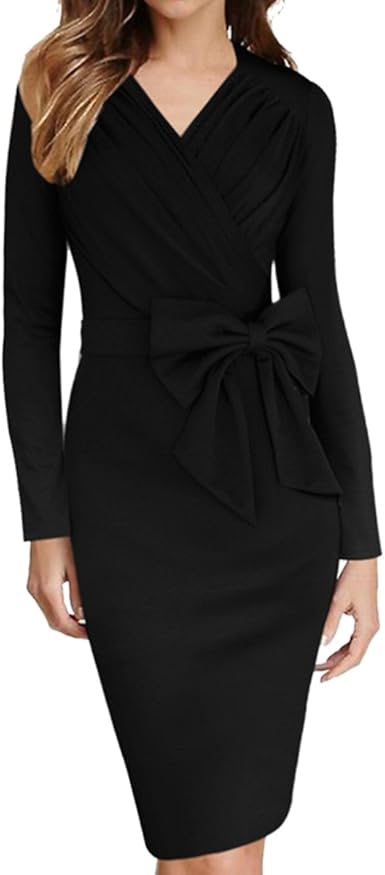 black wrap dress size 16