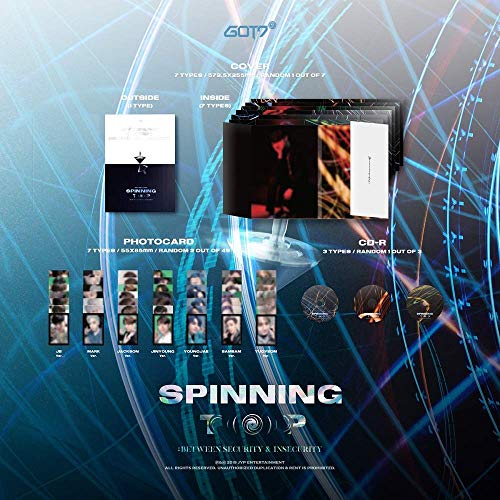 K-POP JYP GOT7 - New Comeback Album [Spinning TOP] (Random version) CD + Photocards + Photobook + Pre-Order Benefit + Folded Poster + Extra Photocards Set - Thumbnail 2