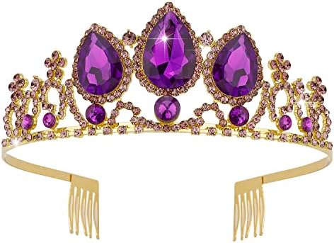 Amazon.com: Aprince Tiana Green Crown and Necklace Set for Women
