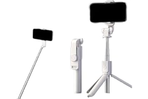 Asphodelia Selfie Stick,Extended Portable Selfie Stick, Wireless Remote, Adujustable, Compact Phone Tripod for Photograph, Vi