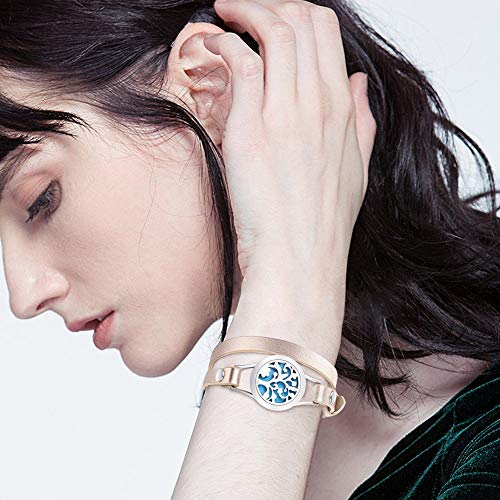 Jack & Rose for Women, Essential Oil Diffuser Bracelet, Tree of Life Jewelry Aromatherapy Bracelets Leather Band with 8… - Image 5