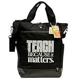 Teacher Gift Commuter Tote Bag for Supplies, Books