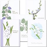 Sympathy Card Assortment- 2 Each of 5 Designs, Boxed 10 Cards & env Made in USA by CroninCards