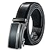 Men's Leather Ratchet Dress Belt with Automatic Buckle - Long 52