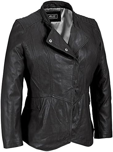 Wilsons Leather Womens Plus Size Web Buster Milwaukee Leather Asymmetric Peplum