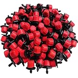 100pcs 360 Degree Adjustable Irrigation Drippers Sprinklers, 1/4 Inch Emitters Drip for Watering System by Korty