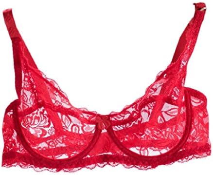CBTLVSN Women Sexy Sheer Lace See Through Bra Transparent Bras