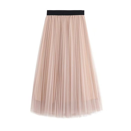 Damen Sommer Frühling Vintage Petticoat Plissee Tüll Doppelschicht Langen Rock Mädchen Festlich Knielang Abendkleider TüLl Tr