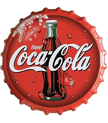Amazon.com: Coca Cola Tin Metal Sign : 1910 Weathered Logo, 16x9