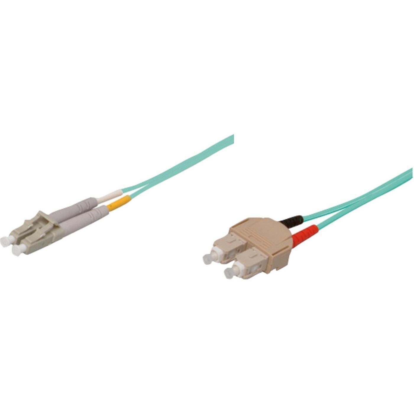 Good Connections LWL Duplex Patch Cable LC to SC Multimode 50/125 Inch Fibre Optic orange OM2 - Orange 15 m