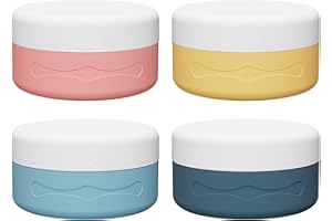 Ceecysaa Travel Containers for Toiletries, TSA Approved Silicone Cream Jars, Size Containers with Lids, Travel Accessories wi