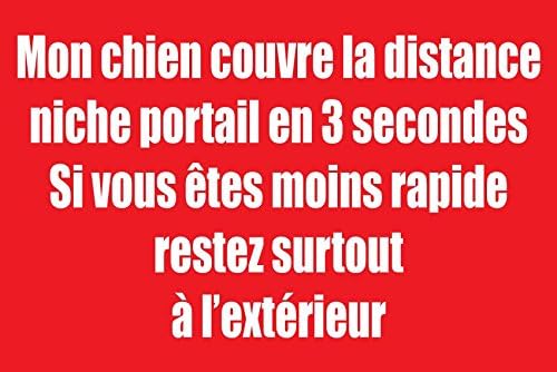 Attention Au Chien Avec Texte Humoristique Amazon Fr Animalerie