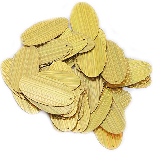 Gold City Lights Reflective Metallic Oval 1.5