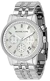 Michael Kors Watches Silver Chronograph with Stones Watch