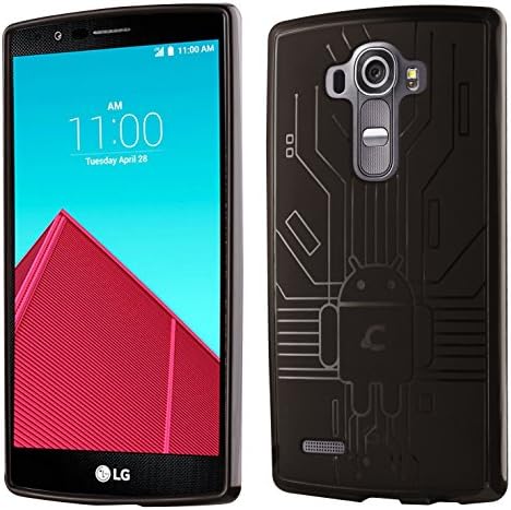 LG G4 Case, Cruzerlite Bugdroid Circuit TPU Case Compatible with LG G4 - Smoke