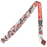 DC Comics Harley Quinn Comic Logo Lanyard ID Holder with Rubber Charm